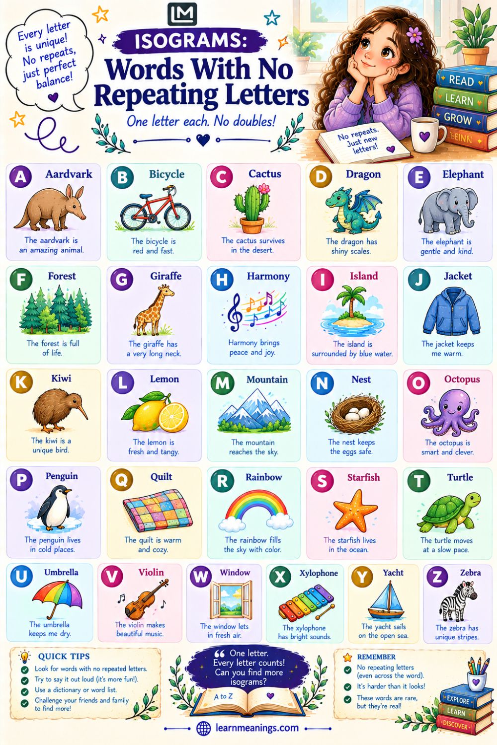 Isograms: Words With No Repeating Letters