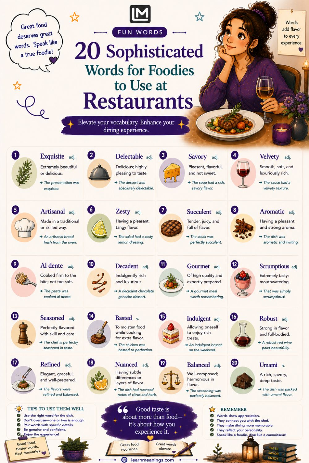 20 Sophisticated Words for Foodies to Use at Restaurants