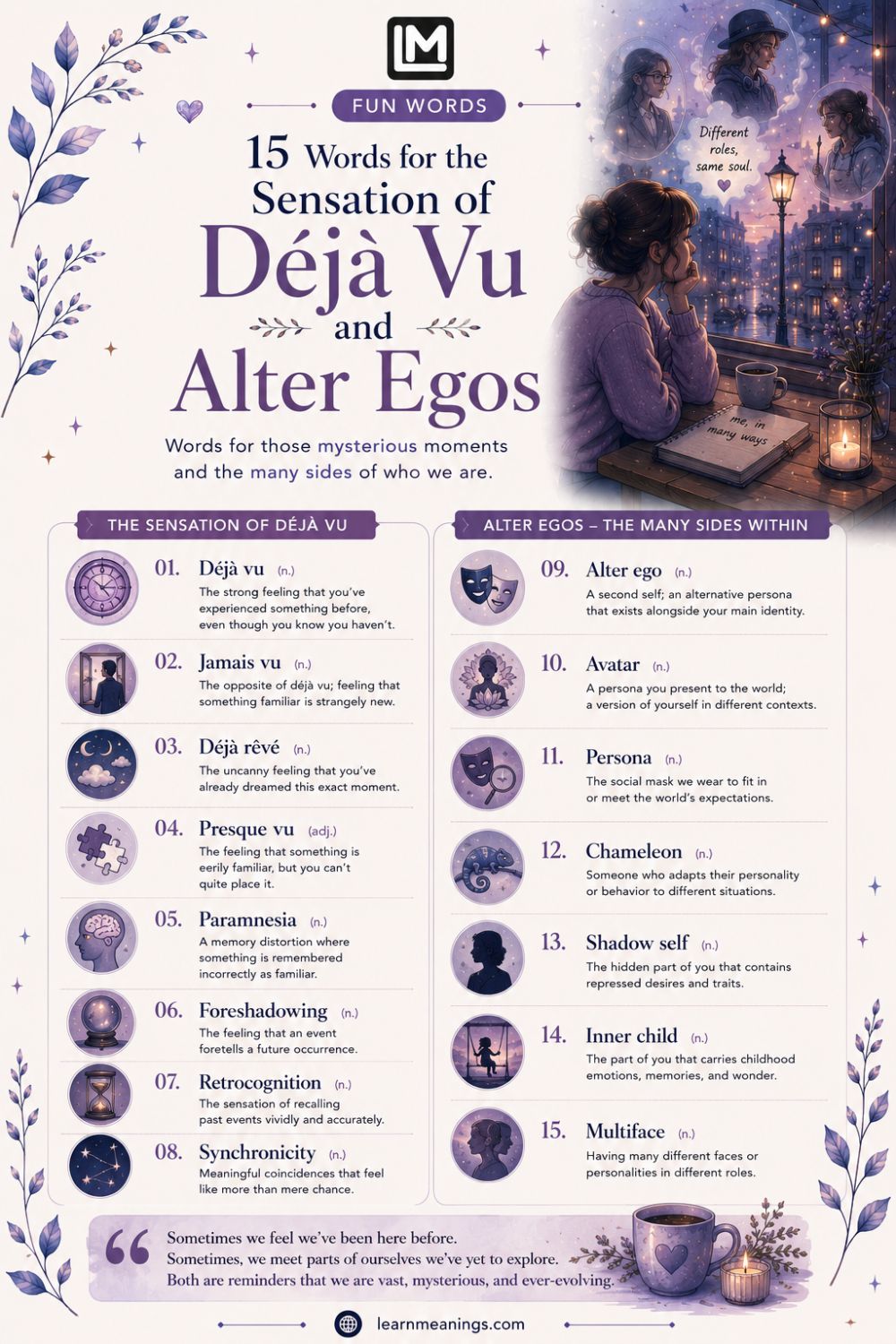15 Words for the Sensation of Déjà Vu and Alter Egos