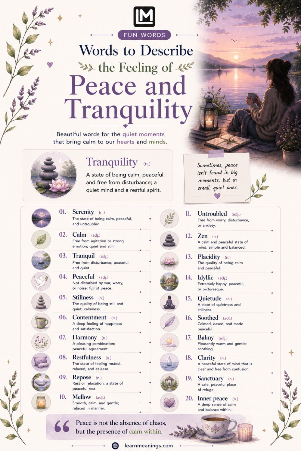 40+ Words to Describe the Feeling of Peace and Tranquility