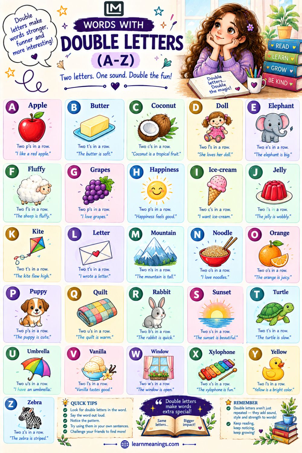 Words With Double Letters (A-Z)
