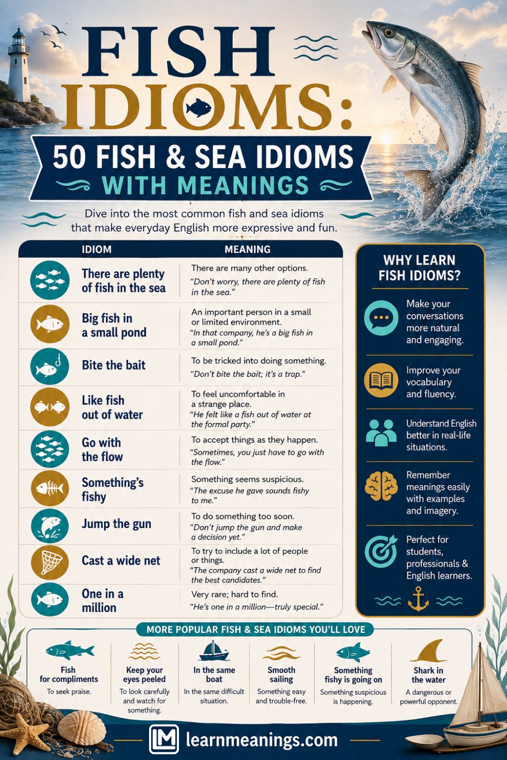 Fish Idioms: 50 Fish & Sea Idioms With Meanings