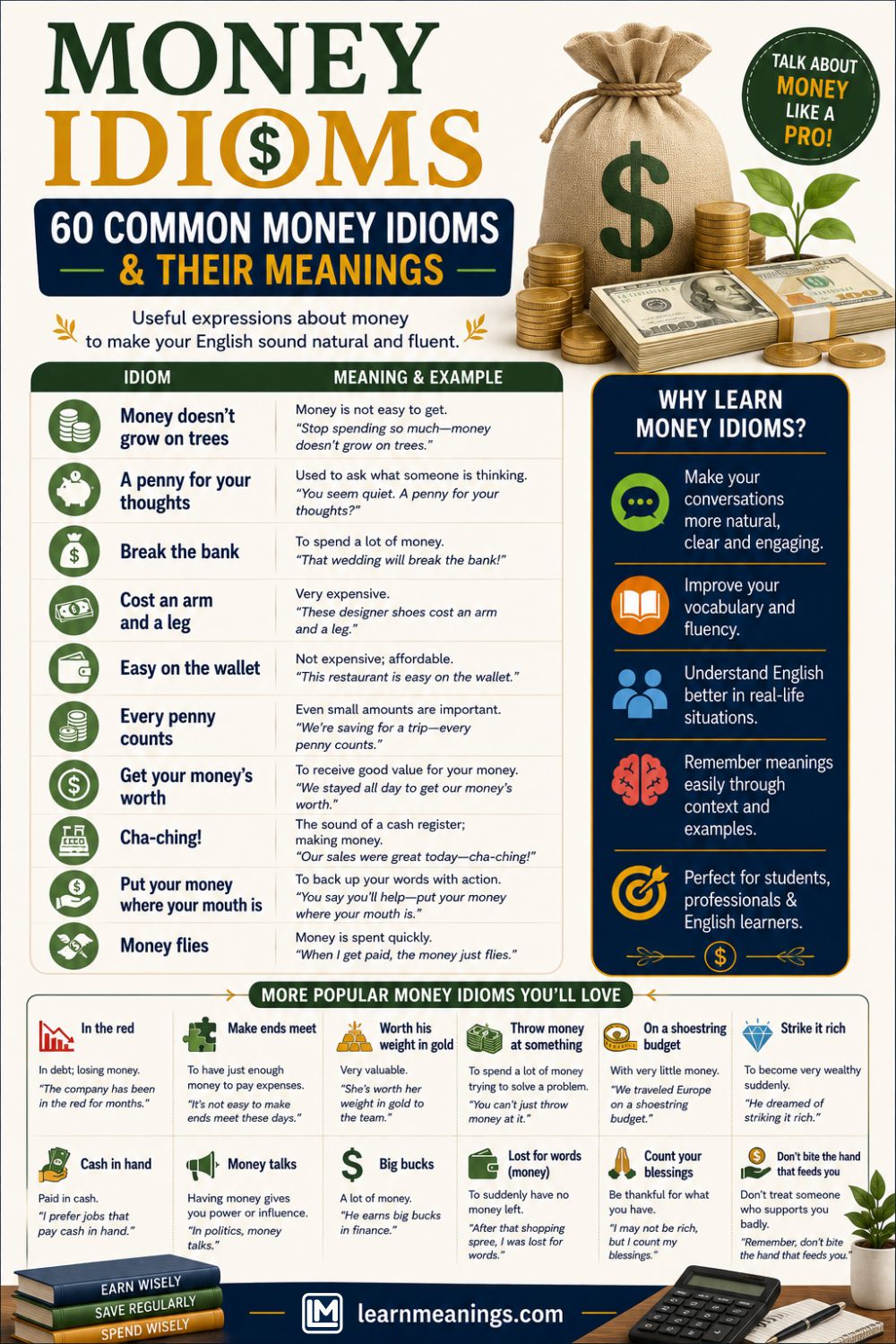 Money Idioms: 60 Common Money Idioms & Their Meanings