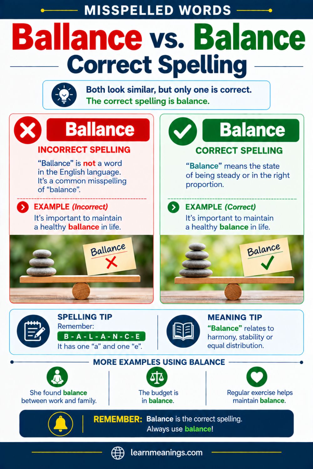 Ballance vs. Balance: Correct Spelling