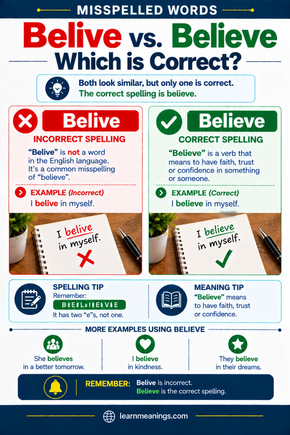 Beleive vs. Believe: How to Spell It