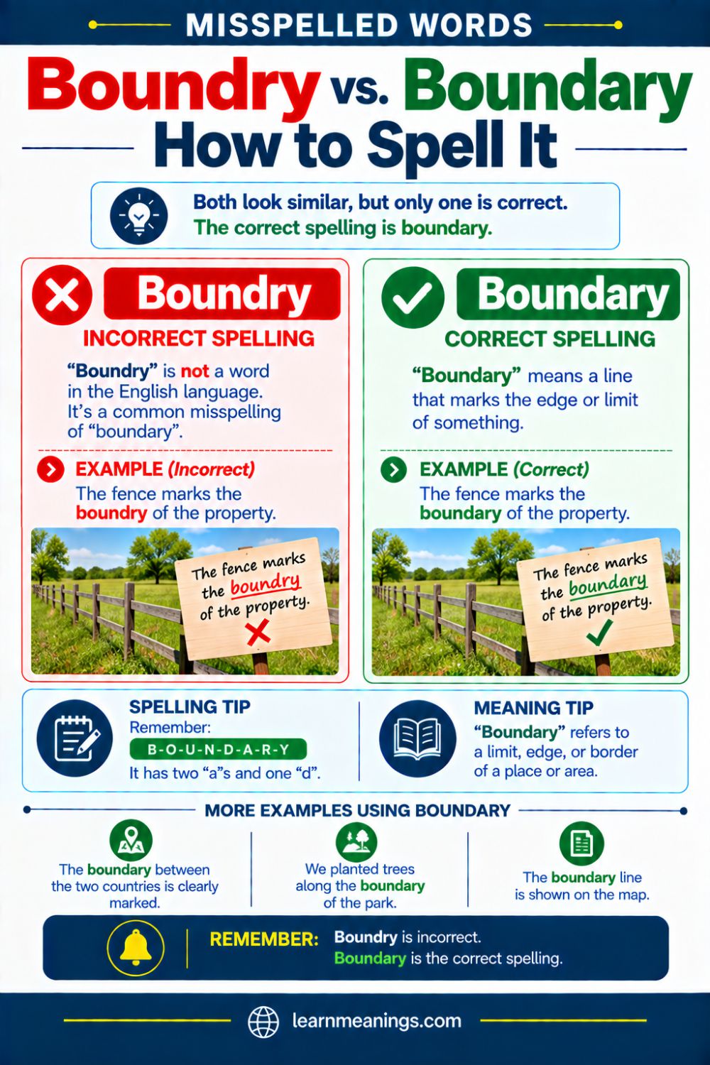 Boundry vs. Boundary: How to Spell It