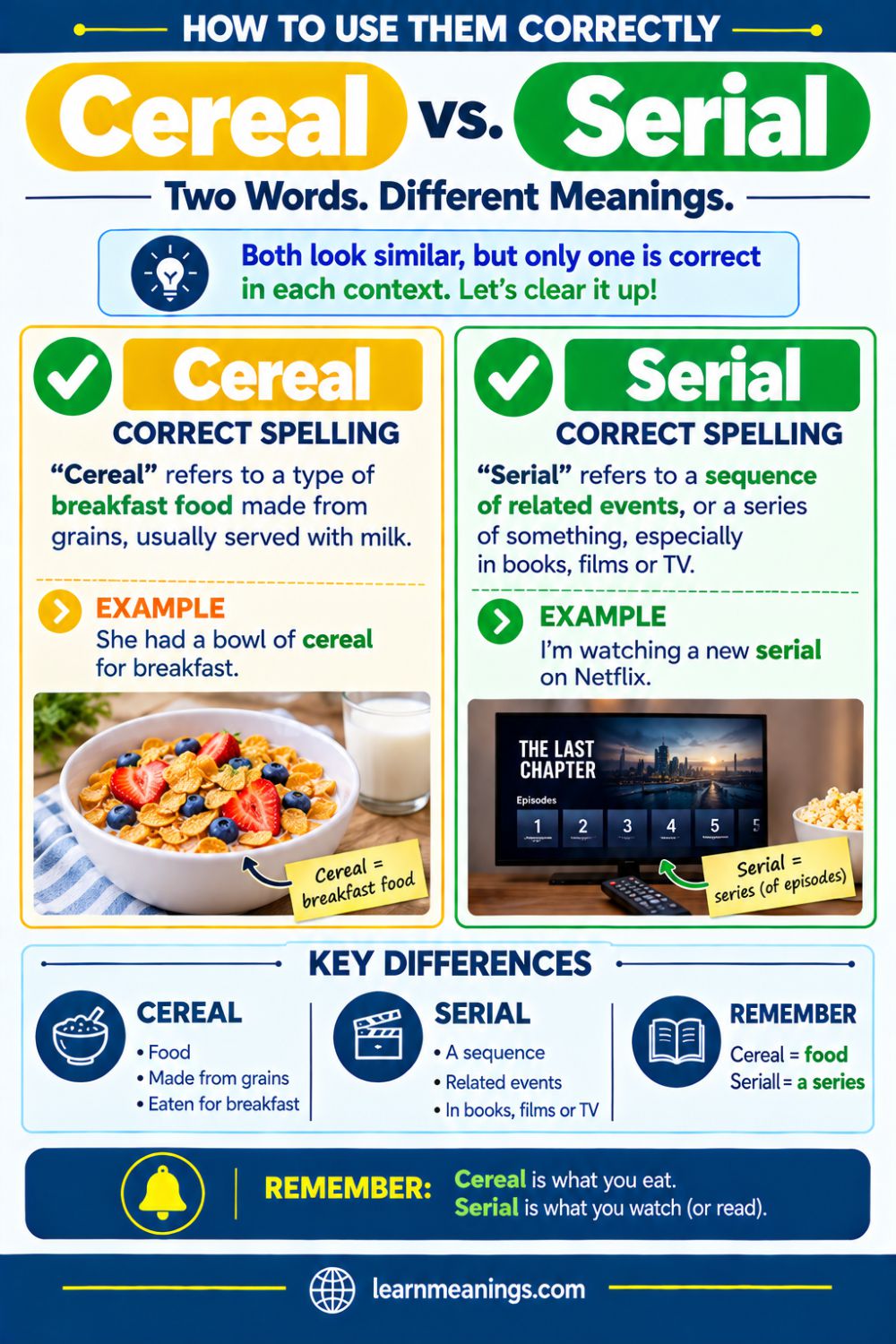 Cereal vs. Serial: How to Use Them Correctly