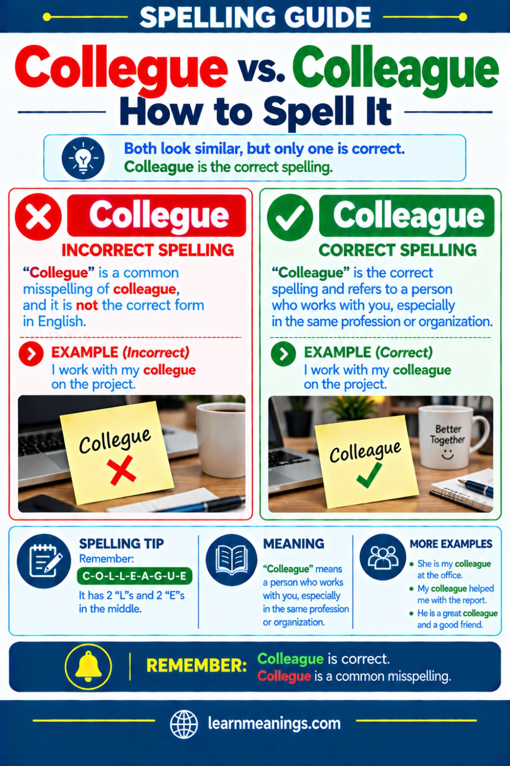 Collegue vs. Colleague: How to Spell It