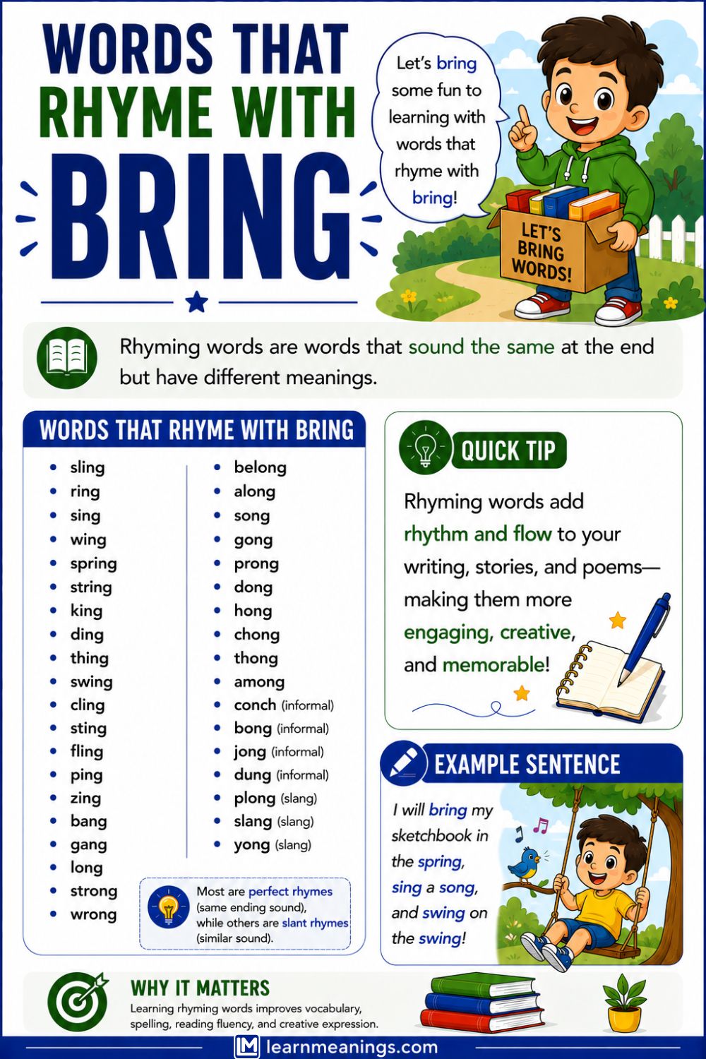 Words That Rhyme With Bring