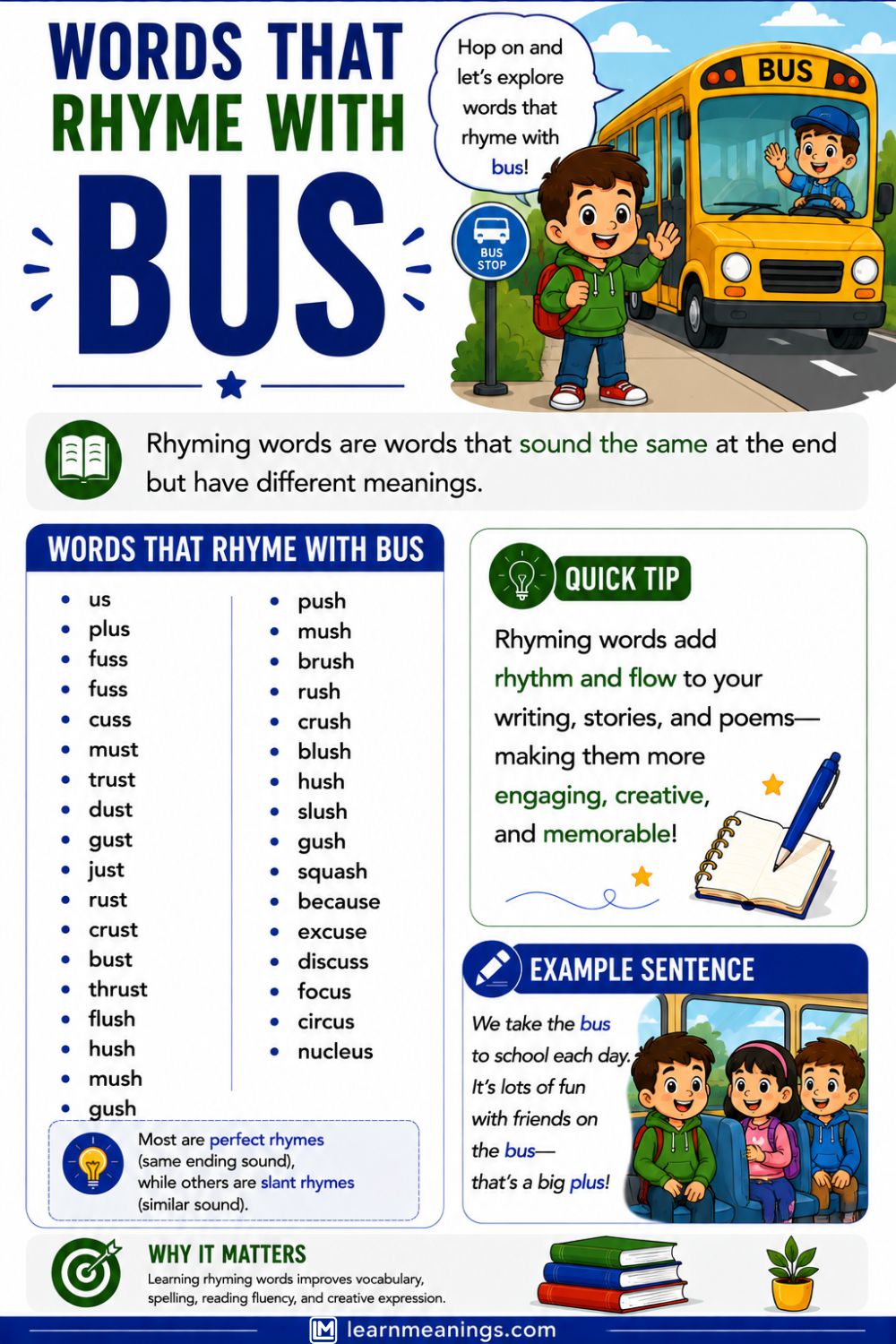 Words That Rhyme With Bus
