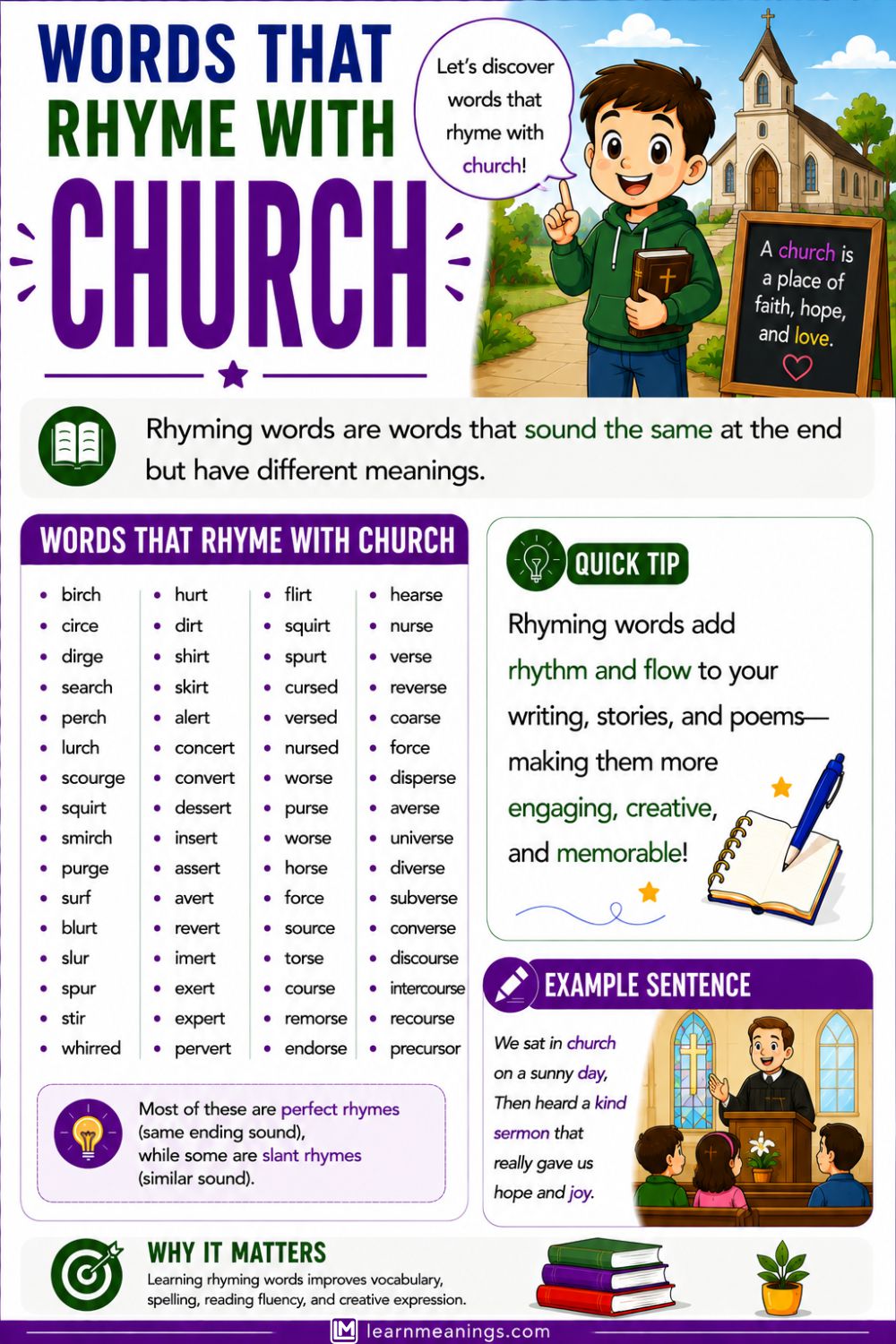 Words That Rhyme With Church