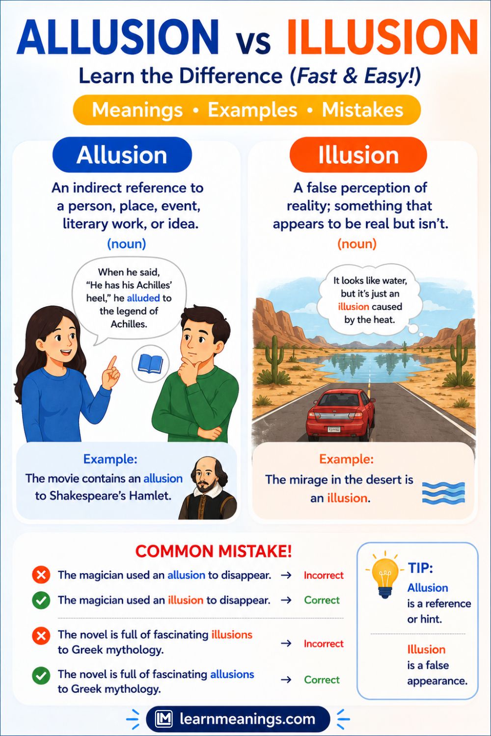 Allusion vs Illusion