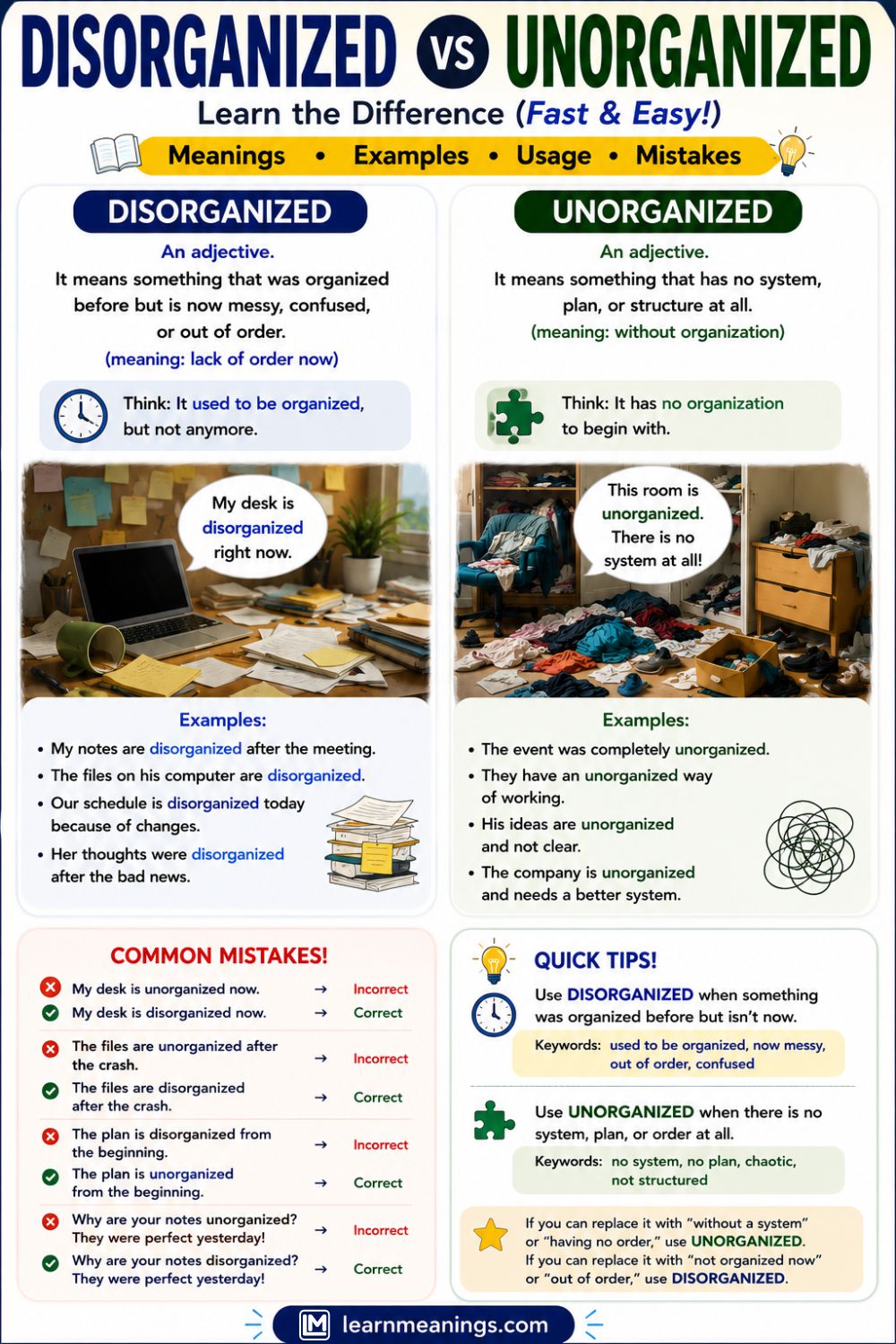 Disorganized vs Unorganized